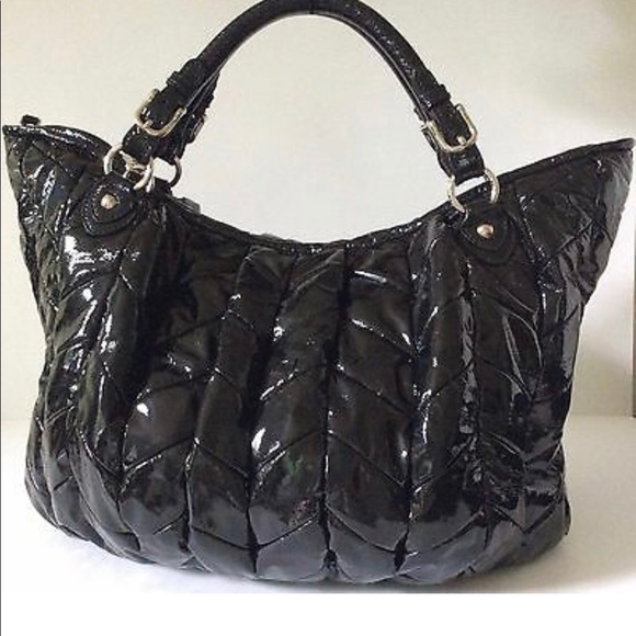 Miu Miu Handbags - MIU MIU BLK Patent Leather Crossbody Satchel Bag L